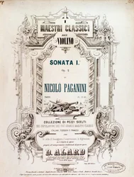 Okładka partytury Sonaty 1 op 2 N Paganini