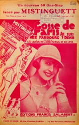 Okładka partytury „Gosse de Paris”” śpiewana przez Mistinguett (Mistinguette) (1875 - 1956), francuską śpiewaczkę