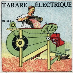 Elektronarzędzia: przekrój tary elektrycznej. Anonimowa ilustracja z 1925 r. Ze zbiorów prywatnych.