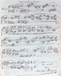 Pierwsza strona metody fortepianowej JN Hummla (XIX w.)