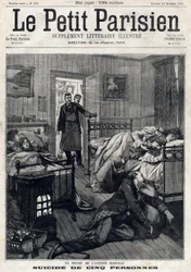 Pięć samobójstw na Avenue Marceau w Paryżu. W „Le Petit Parisien” z 21/11/1897. Kolekcja prywatna.