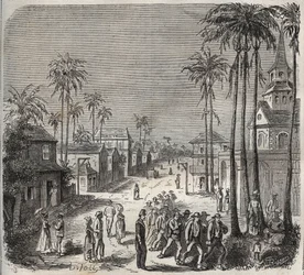 Forcats szedł do pracy w więzieniu Saint-Laurent (Saint-Laurent) w Cayenne (Gujana Francuska) w XIX wieku. Grawer „Historia więzień od ich powstania do dnia dzisiejszego” (1877) autorstwa Pierre