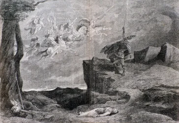 Ilustracja do opery Walkiria w Pierścieniu Nibelunga Wagnera
