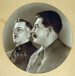 Józef Stalin i Kliment Woroszyłow (Worocziłow)