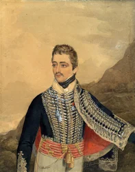 Józef Antoni Poniatowski (1763-1813) - Książę Józef Poniatowski - Anonim - 1807 - Akwarela, Gwasz na papierze - 26,5x21 - Kolekcja prywatna