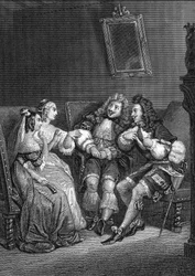 Cenny idiotyczny grawer po Vernecie z „Prac Jean-Baptiste Poquelin dit Moliere (Jean Baptiste Poquelin