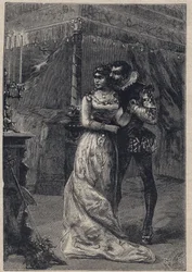 Lucrezia Borgia ze swoim pierwszym mężem Giovanni Sforza d