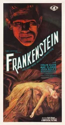 Plakat filmowy "Frankenstein" - Anonimowy. Litografia kolorowa