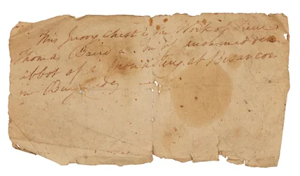 Notatka dotycząca francuskiej gotyckiej szkatułki kompozytowej z kości słoniowej, ok. 1330 r. (papier)