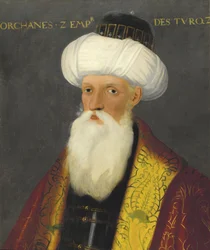 Orhan, Orkhan ou Urchan - Portret Orhana I (1281-1362), sułtana Imperium Osmańskiego par. Anonim, pocz. - Olej na płótnie, 65x54 - Kolekcja prywatna
