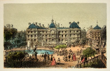 Paryż 1874: Ogrody Luksemburskie, kolekcja prywatna