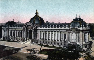 Paryż: widok zewnętrzny Petit Palais otwarty w 1900 roku, zdjęcie 1920 w „Albumie Artystycznym” miasta Paryża