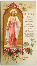 Pobożny obraz: Modlitwa do Jezusa (rycina)