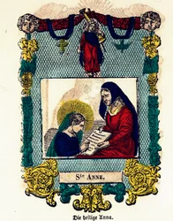 Pobożny obraz: Święta Anna. XIX w. Zbiory prywatne