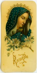 Pobożny obraz: Dziewica Maryja (chromolitografia)