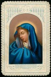 Pobożny obraz: Maryja Panna (rycina)