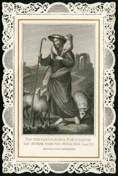 Pobożny obraz: Dobry Pasterz (rycina)