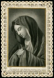 Pobożny obraz: Maryja Panna (rycina)