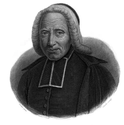 Portrait of Abbe Jean Godinot (1661-1749) w „Portrety i historia pożytecznych mężczyzn: mężczyzn i kobiet wszystkich krajów i wszelkich warunków, którzy nabyli prawa do uznania mężczyzn” opublikowanym i propagowanym przez Societe Montyon i Franklin w