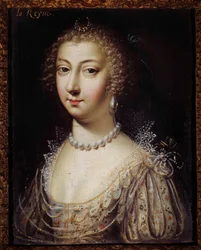 Portret Anny Austria (1601-1666), królowej Francji Malarstwo anonimowe. Prywatna kolekcja z XVII wieku