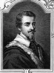 Portret Camillo Procaccini (1551 - 1629) włoskiego malarza. rycina z 1859 roku w „Galeriach Europy – Włochy” autorstwa Armandauda. Prywatna kolekcja.