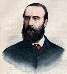 Portret Charlesa Stewarta Parnella (1846-1891), irlandzkiego polityka. Grawer w „Le petit Parisien”” z 1891 r. Ze zbiorów prywatnych.