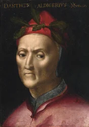 Portret Dante Alighieri (1265-1321) - Anonimowy obraz z XVI wieku - kolekcja prywatna