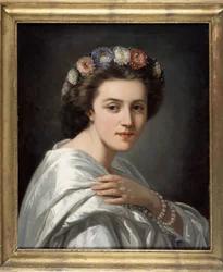 Portret Eleonory Duse (1858-1924), włoskiej komiczki. Anonimowy obraz z końca XIX wieku. Prywatna kolekcja.