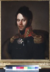Portret generała-burmistrza Piotra Afanasiewicza Papkowa (1772-1853) - Anonim. olej na płótnie