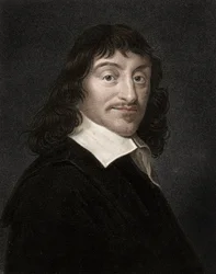 Portret Rene Descartes (1596-1650), angielskiego filozofa i pisarza