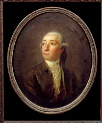Portret Restifa de La Bretonne (1734-1806) francuskiego pisarza. Anonimowe malowanie. Prywatna kolekcja.