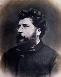 Portret angielskiego kompozytora Georgesa Bizeta (zdjęcie czarno-białe)