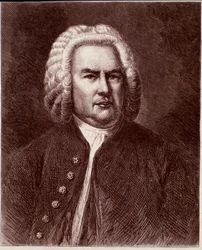 Portret niemieckiego kompozytora Johanna Sebastiana Bacha (Rycina. XIX w.)