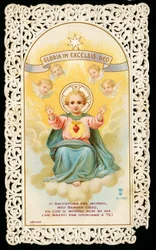 Modlitwa do Jezusa z Najświętszym Sercem (chromolitografia)