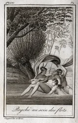 Psychika w falach. Rycina z 1819 r. w „Lettres a Emilie sur la mitologie” Charlesa Alberta Demoustiera (1760-1801). Prywatna kolekcja.