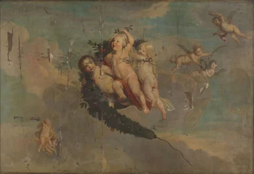 Putti z festonem, ok. 1650 (olej na płótnie)