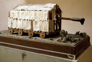 Rekonstrukcja beliera, machiny wojennej pochodzenia kartagińskiego, a następnie zaadoptowana przez legionistów rzymskich. Rzym Museo della Civilta Romana
