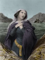 Saint Adelaide lub Adelaide of Burgundy (931-999) - Adelaide of Italy - zwana również Adelaide of Burgundy - w „””” The Saintes Femmes”””. 1852.”