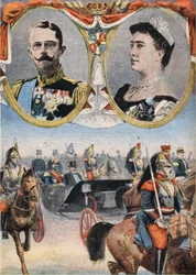 Najgorętsze we Francji: król Gustaw V (1858-1950) i królowa Suede Victoria (Viktoria de Bade