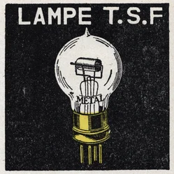 T.S.F.: T.S.F. lampa Anonimowa ilustracja z 1925 r. Ze zbiorów prywatnych.