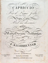 Strona tytułowa partytury Capriccio F Kalkbrennera