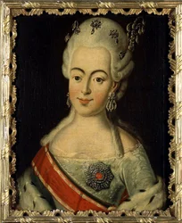 Wilhelmine Louise z Hesji Darmstadt (1755-1776) - Wielka Księżna Rosji jako Natalia Aleksiejewna - Portret Wielkiej Księżnej Natalii Aleksiejewny z Rosji, Księżniczki Wilhelminy Luizy z Hesji-Darmstadt autorstwa Anonim