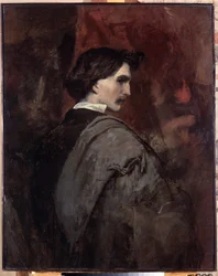 „Autoportret” (Autoportret) Obraz Anselma Feuerbacha (1829-1880) 1854-1858 Wymiary 92x73 cm Ermitaż, Sankt Petersburg