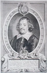 Dr Antoine de Brun (1599-1654), z „Portretów wybitnych ludzi”, sztychowanych przez Paulusa Pontiusa (1603-58), opublikowany 1706 (rycina)
