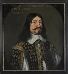Jan VIII Hrabia Sayn Wittgenstein Hohenstein - Portret Jana VIII (1601-1657), Hrabia Sayn-Wittgenstein-Hohenstein, autor: Hulle, Anselm van, po (1601-po 1674). Olej na płótnie. Wymiary : 73x64 cm. Muzeum Narodowe w Sztokholmie