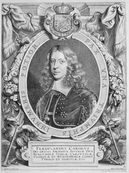 Ferdynand III (1608-57) Arcyksiążę Austrii, cesarz rzymski (1637-57) z „Portraits des Hommes Illustres”, rytego przez Petrusa de Iode, opublikowana w 1706 r.