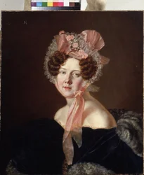 Portret damy (Portret damy). Obraz Anthelme Francois Lagrenee (1774-1832), olej na płótnie