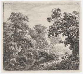Podróżnik i jego pies Le Voyageur et son Chien, XVII wiek.