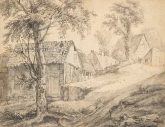 Gospodarstwo w pobliżu Gdańska (recto) (?) Studium drzew (verso)