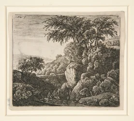 Mały wodospad, z zestawu 4 akwafort, B. 3-6